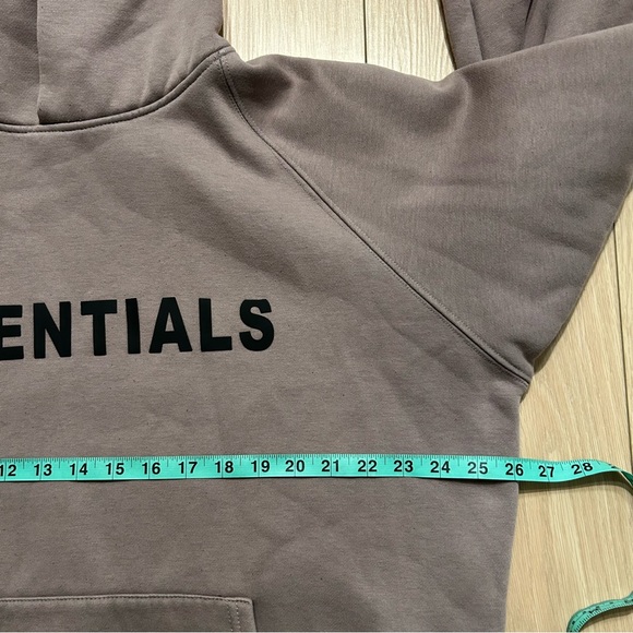 FOG Essentials Hoodie Taupe Gray Beige Pullover Sweatshirt Large - Picture 6 of 7